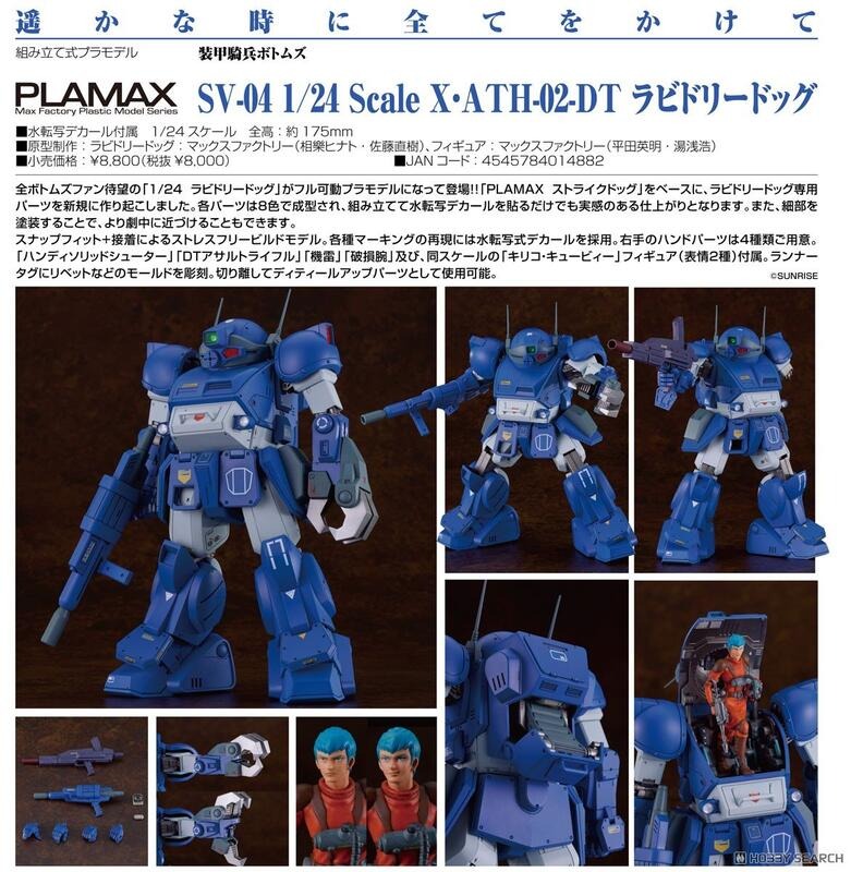 預約商品 10月 MF組裝模型 PLAMAX 裝甲騎兵 SV-04 1/24 X·ATH-02-DT 狂犬