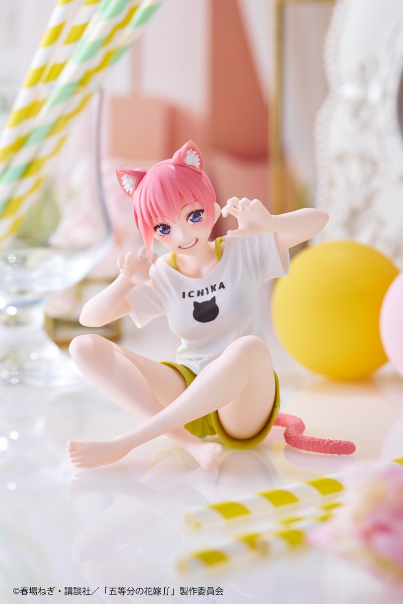 預約商品 12月 TAITO 景品 五等分的新娘 Desktop Cute 中野一花 Cat room wear 13CM 再販