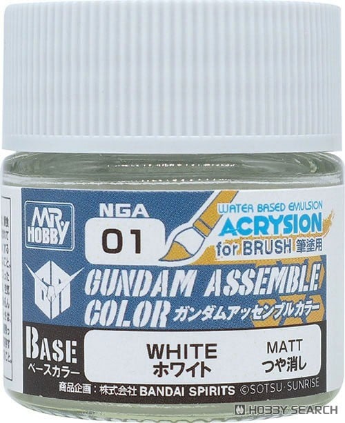 預約商品 8月 MR.HOBBY 郡氏 俊士 GSI GUNDAM ASSEMBLE NGA01 消光白色 水性漆