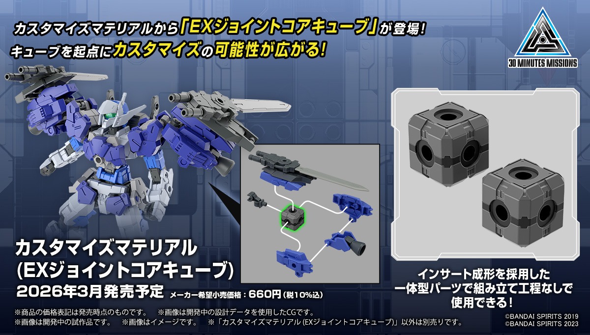 預約商品 3月 BANDAI 組裝模型 30MM 組裝模型輕作戰 改裝用品 EX連接核心方塊